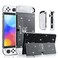 FANPL Glitter Case Compatible with Nintendo Switch OLED Model 2021 Dockable Console Shell and Sparkle Soft TPU Ergonomic Joycon Case