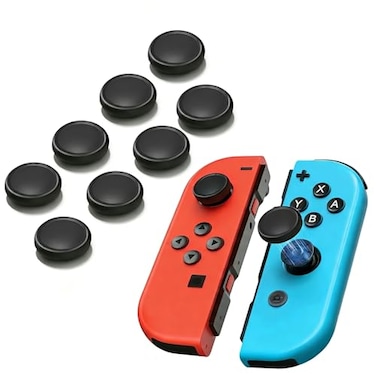Ferkurn NS Joystick Controller Replacement Thumb Grip Cap Compatible with NSwitch OLED NS Lite JC Joystick Grip Button Stick Cover Controller 3D Skin Replacement Part Repair Kit Accessories