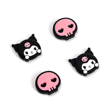 WISHAVEN Silicone Thumb Grip Caps Compatible with Nintendo Switch Soft Protective Thumbstick Covers for Switch OLED and Switch Lite 4PCS Cute Skull and Rabbit Design