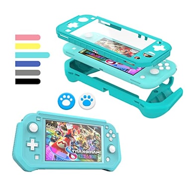 FIWWAT Switch Lite Case Protective Case for Nintendo Switch Lite Compatible with Nintendo Lite Screen Protector Cover Hand Grip Cover with Detachable TPUBuiltin PC Screen Blue