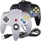 miadore 2 Pack USB Wired N64 Controller Classic N64 PC Gamepad Joystick Controller for Windows PC MAC Linux Raspberry Pi 3 BlackGray