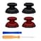 eXtremeRate 2 Pairs Black Carmine Red Replacement Thumbsticks for PS5 Controller Custom Analog Stick Joystick Compatible with PS4 Controllers Universal