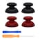 eXtremeRate 2 Pairs Black Carmine Red Replacement Thumbsticks for PS5 Controller Custom Analog Stick Joystick Compatible with PS4 Controllers Universal