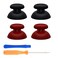 eXtremeRate 2 Pairs Black Carmine Red Replacement Thumbsticks for PS5 Controller Custom Analog Stick Joystick Compatible with PS4 Controllers Universal