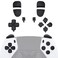eXtremeRate Replacement Full Set Buttons Compatible with ps5 Edge Controller Black Dpad Share Options Home Face Buttons R1 L1 R2 L2 Triggers Compatible with ps5 Edge Controller Without Controller