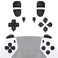 eXtremeRate Replacement Full Set Buttons Compatible with ps5 Edge Controller Black Dpad Share Options Home Face Buttons R1 L1 R2 L2 Triggers Compatible with ps5 Edge Controller Without Controller