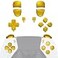 eXtremeRate Replacement Full Set Buttons Compatible with ps5 Edge Controller Chrome Gold Dpad Share Options Home Face Buttons R1 L1 R2 L2 Triggers Compatible with ps5 Edge Controller