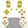 eXtremeRate Replacement Full Set Buttons Compatible with ps5 Edge Controller Chrome Gold Dpad Share Options Home Face Buttons R1 L1 R2 L2 Triggers Compatible with ps5 Edge Controller
