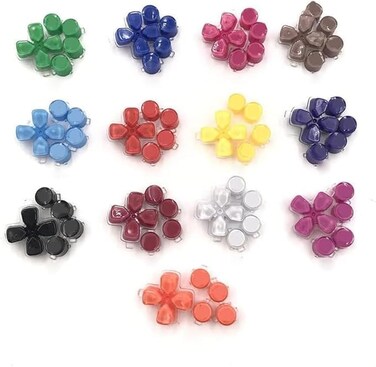 Limentea Crystal Buttons ABXY DPad Driection Key Button for PS5 Controller Gamepad Replacement Green