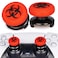 PlayRealm Playrealm FPS Thumbstick Extender 3D Texture Rubber Silicone Grip Cover 2 Sets for PS5 PS4 ControllerBioH Red