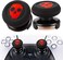 PlayRealm Playrealm FPS Thumbstick Extender Printing Rubber Silicone Grip Cover 2 Sets for PS5 PS4 Controller Ghost Red