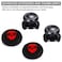 PlayRealm Playrealm FPS Thumbstick Extender Printing Rubber Silicone Grip Cover 2 Sets for PS5 PS4 Controller Ghost Red