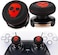PlayRealm Playrealm FPS Thumbstick Extender Printing Rubber Silicone Grip Cover 2 Sets for PS5 PS4 Controller Ghost Red