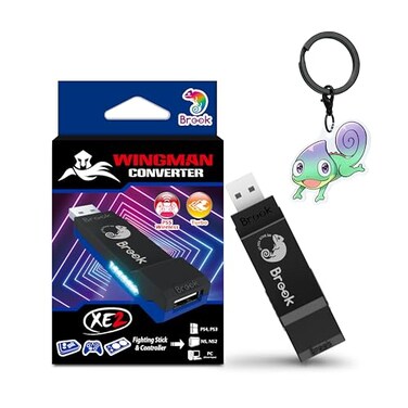 Brook Wingman XE2 Wireless Controller Adapter Exclusive Version 2in 1 Converter for PS5 PS4 Xbox Series NS NS 2 PC Supports Turbo Remap LagFree Play Includes Keychain