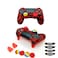 Asokex Silicone Skin Cover for Ps4 Controller 1pc AntiSlip Case 1 Pair L2 R2 Trigger Extender 4pcs Thumb Grips4pcs LED Light Bar Decal Protector for DualShock PS4 SlimPro Controller Red Camouflage