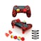 Asokex Silicone Skin Cover for Ps4 Controller 1pc AntiSlip Case 1 Pair L2 R2 Trigger Extender 4pcs Thumb Grips4pcs LED Light Bar Decal Protector for DualShock PS4 SlimPro Controller Red Camouflage