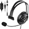 Megadream Wired Single Ear Headset with 35mm Jack USBC USBA Adapter for PS5 PS4 Xbox Switch PC iPhone iPad Android Unilateral Mono Headphone for Gaming Call Center Remote Work Online Classes