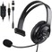 Megadream Wired Single Ear Headset with 35mm Jack USBC USBA Adapter for PS5 PS4 Xbox Switch PC iPhone iPad Android Unilateral Mono Headphone for Gaming Call Center Remote Work Online Classes