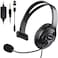 Megadream Wired Single Ear Headset with 35mm Jack USBC USBA Adapter for PS5 PS4 Xbox Switch PC iPhone iPad Android Unilateral Mono Headphone for Gaming Call Center Remote Work Online Classes