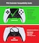 Foamy Lizard Eclipse PS5 Edge Controller Skin Combo Set Dock Compatible Protector Decals AntiSlip Soft Gel Silicone Cover Faceplate Shell Thumb Grips for PlayStation 5 DualSense Edge White
