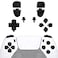 eXtremeRate Replacement Dpad R1 L1 R2 L2 Triggers Share Options Face Buttons Chrome Black Full Set Buttons Compatible with ps5 Controller BDM030 BDM040 BDM050 BDM060 Controller NOT Included