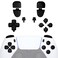 eXtremeRate Replacement Dpad R1 L1 R2 L2 Triggers Share Options Face Buttons Chrome Black Full Set Buttons Compatible with ps5 Controller BDM030 BDM040 BDM050 BDM060 Controller NOT Included