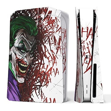 eXtremeRate eXcover Clown Hahaha Top Bottom Cover Compatible with ps5 Console Disc Edition Replacement Faceplate Backplate Shell Skin Compatible with ps5 Disc Version Console