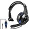 arVin One Ear Headset with Mic for PS5PS4Xbox OneXbox Series XSNintendo SwitchLiteSteam Deck Gaming Headphone with Microphone Control 35MM Wired Unilateral Chat Headset for LaptopTabletsPhonePC