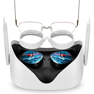 SUPERUS Lens Protector Compatible with OculusMeta Quest 2 Glasses Spacer AntiScratch VR Accessories to Prevent Your Glasses from Scratching VR Lenses White