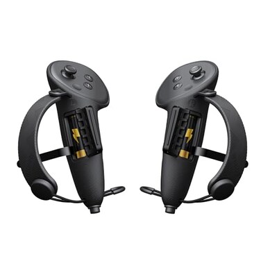 AMVR Extended Controller Grips Cover Compatible with MetaOculus Quest 3SQuest 3 Accessories with Battery Opening Cover and Knuckle Straps Protector