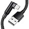 EWUONU Micro USB 90 Degree Cable 2 Pack 10FT for Fire 7 HD8 Samsung Tablets Galaxy S7 S6 Edge J8 J7 Xbox One PS4 Controllers Camera and More Right Angled Micro USB Charging Cable