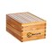 BeeCastle Heavy Wax Coated Langstroth Unassembled DeepBrood Box with Frames and Beeswax Coated Foundation Sheet 8 Frame