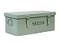 Xbopetda Seed Saving Box Metal Seed Bin Seed Storage Organizer Box Seed Packet Container with Lid Seed Envelope Storage Box 4 Compartments Garden Seed Bin with Safety LocksGreen