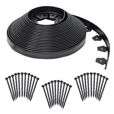 EasyFlex NoDig Landscape Edging Kit 100 ft Black