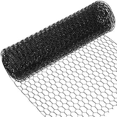 SATINIOR 2 Sheets Chicken Wire Net for Craft Work Galvanized Hexagonal Wire Mesh Black137 x 80 Inches