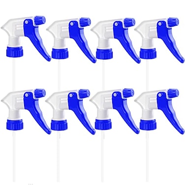 Hethyo Spray Bottle Nozzles Plastic Heavy Duty Trigger Spray Nozzle Replacement Head Leak Proof Water Bottle Spray Nozzles Adjustable Head Sprayer 8 Blue