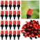 RimCereal 80 Pcs 14 Inch Drip Irrigation Kit Drip Emitters with 360 Adjustable Spray Pattern Pom Material Water Saving Solution for Garden Agricultural and Patio Misting SystemsSingle Barb