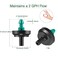 LiquiDrip 2 GPH Drip Emitters 2 GPH Pressure Compensating Drip Emitters Maintain Constant Flow 2 GPH Drip Irrigation Emitters 50 Per Bag GreenBlack