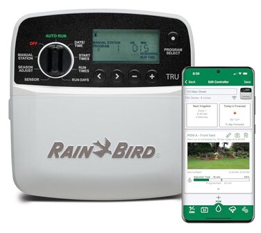 Rain Bird TRU8IW Timer and Smart WiFi Module Bundle ProgramBased Indoor Irrigation Sprinkler ControllerTimer 8ZoneStation