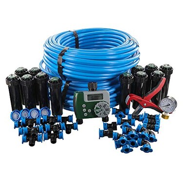 Orbit 2Zone AllinOne Automatic Watering System Automatic Sprinkler System for Yard Irrigation Setup DIY Lawn Kit Double Outlet Hose Timer Easy PushFit Technology Large Coverage 50021