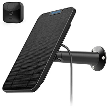 Shyueda 4W Solar Panel Charging Compatible with Blink 3rd GenXTXT2MicroUSB Camerawith 131ft Waterproof Charging Cable IP65 WeatherproofIncludes Secure Wall Mount