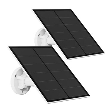 EverExceed Solar Panel for Security Camera 5W USB Solar Panel Compatible with Rechargeable Battery Camera Solar Panel Charger for Camera with IP65 Waterproof Adjustable Bracket 98ft Cable2 Pack