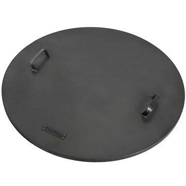 Good Directions Fire Pit Round Cover Lid 2mm Thickness Fire Snuffer in Powder Coated Finish Rust Resistant Dropin Burner Fire Pit Pan Lid Grill Fire Ring Lid with Handle 32 inch Diameter by