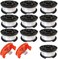 CALU LUKY 0065 Line String Trimmer Autofeed Replacement SpoolAF100 Line String Trimmer 30ft Weed Eater Spool Replacement Spool for String Trimmer for Black and Decker Models 10 Spools2 Caps12 Pack