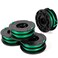 THTEN Thten DF080 String Trimmer Spools Compatible with Black Decker GH1100 GH1000 GH2000 Electric String Grass Trimmer Lawn Edger DF080BKP 30ft 0080 Dual AutoFeed Spool 4 Pack