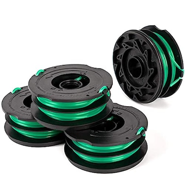 THTEN Thten DF080 String Trimmer Spools Compatible with Black Decker GH1100 GH1000 GH2000 Electric String Grass Trimmer Lawn Edger DF080BKP 30ft 0080 Dual AutoFeed Spool 4 Pack
