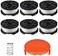 Eyoloty AF100 30ft 0065 Replacement Spools for Black Decker GH900 GH600 LST522 LCC140 String Trimmer Weed Eater Refills AutoFeed Spool 6 Spool1 Cap1 Spring