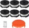 Eyoloty AF100 30ft 0065 Replacement Spools for Black Decker GH900 GH600 LST522 LCC140 String Trimmer Weed Eater Refills AutoFeed Spool 6 Spool1 Cap1 Spring