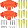 Eyoloty 2 Pack AF100 Polycarbonate Replacement Head Blades Compatible with Black Decker GH912 GH900 GH600 GH400 GH500 String Trimmerswith 12 Pack Flexible Replacement Blades Screw Parts 21 Pack