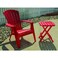 Adams Manufacturing 8500263700 Plastic QuikFold Side Table Cherry Red